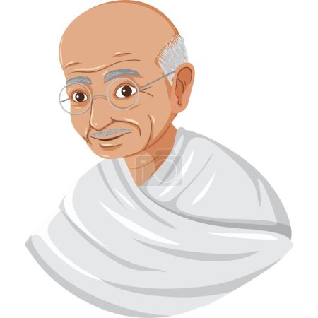 Foto de Gandhi Jayanti Ilustración especial (iconos, tipografía, ilustración facial, decoración, marco) Imágenes de alta calidad (3000 * 3000) - Imagen libre de derechos