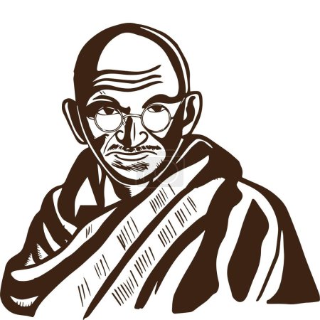Foto de Gandhi Jayanti Ilustración especial (iconos, tipografía, ilustración facial, decoración, marco) Imágenes de alta calidad (3000 * 3000) - Imagen libre de derechos