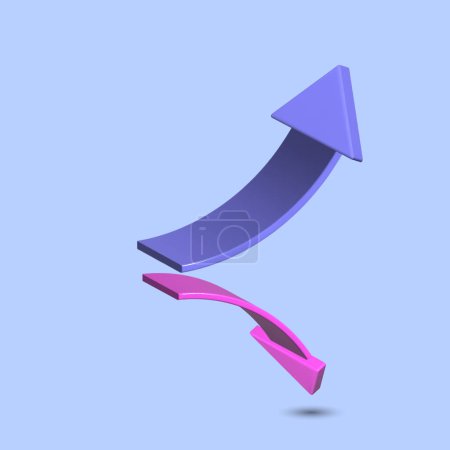 Illustration for 3d arrow ,template with 3d arrow - Royalty Free Image