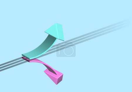 Illustration for 3d arrow ,template with 3d arrow - Royalty Free Image