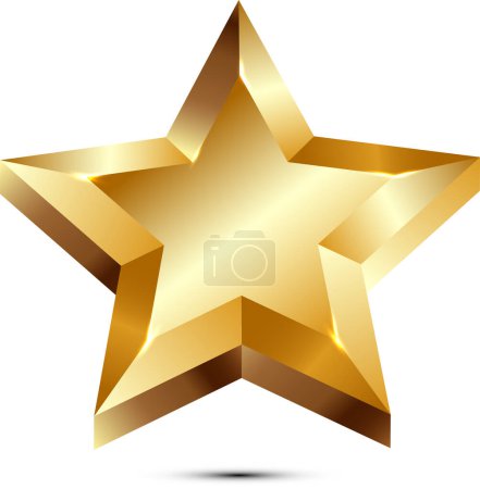 Illustration for Vector illustration of a gold star - Royalty Free Image