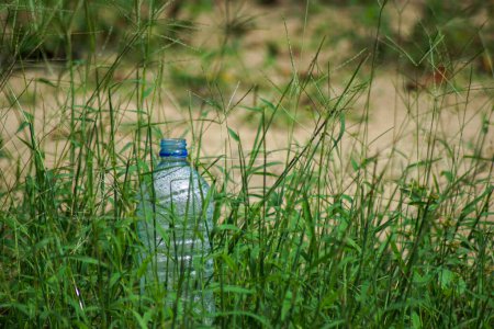 Foto de Botella de plástico en la hierba - Imagen libre de derechos