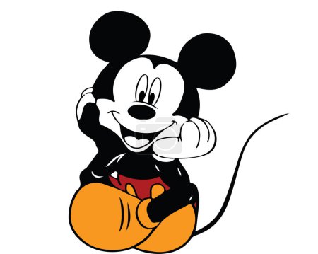 Téléchargez les illustrations : Mickey souris personnage de dessin animé - en licence libre de droit