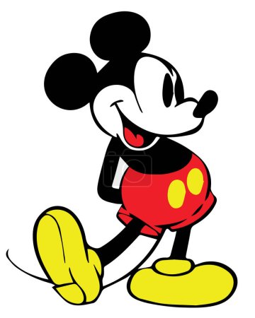 Illustration for Vector illustration of a cartoon mickey mouse - Royalty Free Image