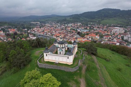 Photo for Susice historical town aerial panorama landscape view,Sumava region,Czech republic,Europe - Royalty Free Image