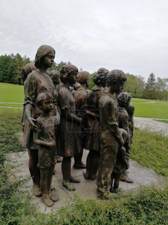 Photo for Lidice, Czech Republic, October 5, 2022. Work of the outstanding academic sculptor Marie Uchytilova. 88 works by children affected by the humanitarian devastation during World War II by the Nazis. - Royalty Free Image