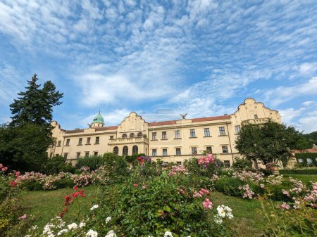 Photo for Castolovice castle and castle park with beautiful gardens,Bohemia,Czech republic, Europe - Royalty Free Image