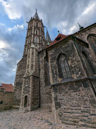 Photo for Kolin,Czech republic-July 16 2023:Kolin town historical city center and Cathedral with bell towers,panorama view - Royalty Free Image