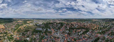 Photo for Pribram historical city center aerial panorama landscape view with square,Czech republic,Europe - Royalty Free Image