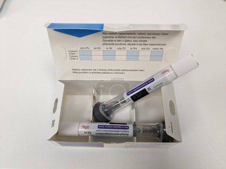 Photo for Prague,Czech republic- June 2 2024:box trulicity 1,5 mg Eli lilly insulin self injections pen. Czech republic,European union - Royalty Free Image