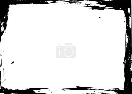 Téléchargez les photos : Grunge fond abstrait avec de la saleté, cadre de texture en noir, ressource de bannière avec effet encadré. Espace pour le texte ou l'image. - en image libre de droit