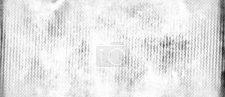 Grunge, fond abstrait rétro avec texture couleur demi-teinte ou bannière dans les tons gris. Illustration abstraite de la texture de papier sale et teinté avec effet journal.