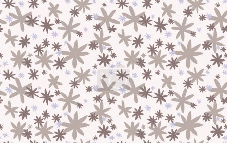 Ilustración de Patrón vectorizado de estrellas irregulares grises sobre fondo grisáceo, patrón para fondos de diseño o estampados, vector en tonos navideños - Imagen libre de derechos