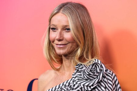 Photo for American actress Gwyneth Paltrow wearing Carolina Herrera arrives at the Veuve Clicquot 250th Anniversary Solaire Culture Exhibition Opening held at 468 North Rodeo Drive on October 25, 2022 in Beverly Hills, Los Angeles, California, United States. - Royalty Free Image