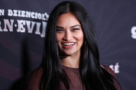 Photo for Australian model Shanina Shaik arrives at Darren Dzienciol's CARN*EVIL Halloween Party hosted by Alessandra Ambrosio held at a Private Residence on October 29, 2022 in Bel Air, Los Angeles, California, United States. - Royalty Free Image