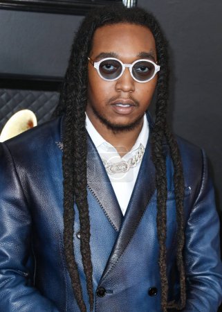 Photo for Migos Rapper Takeoff Dead At 28. American rapper Takeoff (Kirshnik Khari Ball) of hip hop trio Migos arrives at the 62nd Annual GRAMMY Awards held at Staples Center on January 26, 2020 in Los Angeles, California, United States. - Royalty Free Image