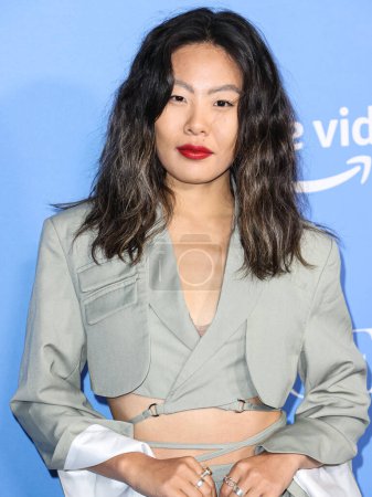 Photo for American actress and writer Nicole Kang arrives at the Los Angeles Premiere Of Amazon Prime Video's 'My Policeman' held at the Regency Bruin Theatre on November 1, 2022 in Westwood, Los Angeles, California, United States. - Royalty Free Image