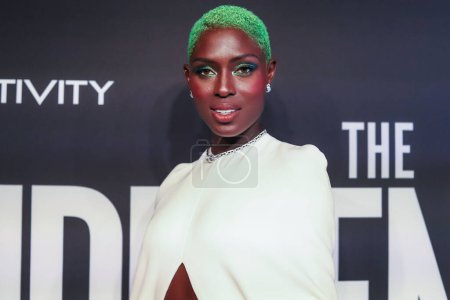 Photo for British actress and model Jodie Turner-Smith arrives at the New York Premiere Of Relativity Media And Peacock's 'The Independent' held at the IPIC Fulton Market NYC Theater on November 1, 2022 in Manhattan, New York City, New York, United States. - Royalty Free Image