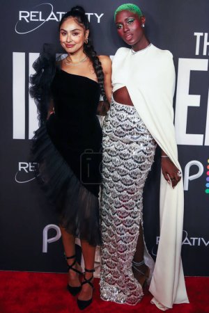 Photo for British actress and model Jodie Turner-Smith arrives at the New York Premiere Of Relativity Media And Peacock's 'The Independent' held at the IPIC Fulton Market NYC Theater on November 1, 2022 in Manhattan, New York City, New York, United States. - Royalty Free Image