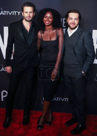 Photo for Luke Kirby, Imani Love and Michael Gandolfini arrive at the New York Premiere Of Relativity Media And Peacock's 'The Independent' held at the IPIC Fulton Market NYC Theater on November 1, 2022 in Manhattan, New York City, New York, United States. - Royalty Free Image