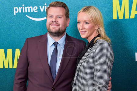 Photo for English comedian, actor and television host James Corden and wife/English television producer Julia Carey arrive at the Los Angeles Premiere Of Amazon Prime Video's 'Mammals' Season 1 held at The West Hollywood EDITION Hotel on November 2, 2022 - Royalty Free Image