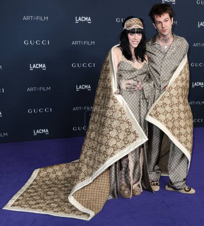 Photo for Billie Eilish and boyfriend Jesse Rutherford arrive at the 11th Annual LACMA Art + Film Gala 2022 presented by Gucci held at the Los Angeles County Museum of Art on November 5, 2022 in Los Angeles, California, United States. - Royalty Free Image