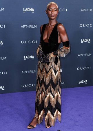 Photo for Jodie Turner-Smith arrives at the 11th Annual LACMA Art + Film Gala 2022 presented by Gucci held at the Los Angeles County Museum of Art on November 5, 2022 in Los Angeles, California, United States. - Royalty Free Image