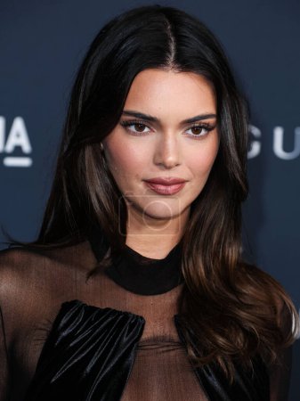 Photo for Kendall Jenner arrives at the 11th Annual LACMA Art + Film Gala 2022 presented by Gucci held at the Los Angeles County Museum of Art on November 5, 2022 in Los Angeles, California, United States. - Royalty Free Image