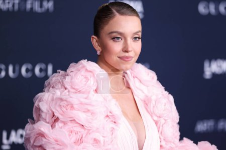 Photo for Sydney Sweeney arrives at the 11th Annual LACMA Art + Film Gala 2022 presented by Gucci held at the Los Angeles County Museum of Art on November 5, 2022 in Los Angeles, California, United States. - Royalty Free Image