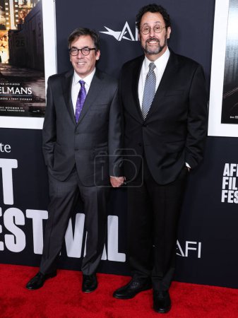 Photo for Mark Harris and husband Tony Kushner arrive at the 2022 AFI Fest - Closing Night Special Screening Of Universal Pictures' 'The Fabelmans' held at the TCL Chinese Theatre IMAX on November 6, 2022 in Hollywood, Los Angeles, California, United States. - Royalty Free Image
