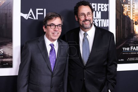Photo for Mark Harris and husband Tony Kushner arrive at the 2022 AFI Fest - Closing Night Special Screening Of Universal Pictures' 'The Fabelmans' held at the TCL Chinese Theatre IMAX on November 6, 2022 in Hollywood, Los Angeles, California, United States. - Royalty Free Image