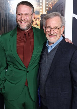 Photo for Seth Rogen and Steven Spielberg arrive at the 2022 AFI Fest - Closing Night Special Screening Of Universal Pictures' 'The Fabelmans' held at the TCL Chinese Theatre IMAX on November 6, 2022 in Hollywood, Los Angeles, California, United States. - Royalty Free Image