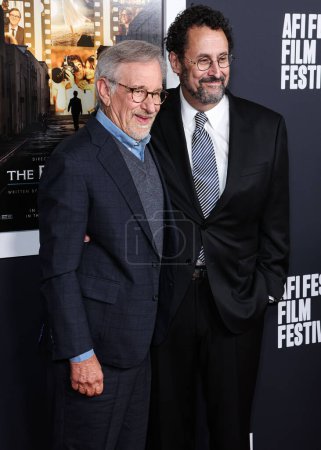 Photo for Steven Spielberg and Tony Kushner arrive at the 2022 AFI Fest - Closing Night Special Screening Of Universal Pictures' 'The Fabelmans' held at the TCL Chinese Theatre IMAX on November 6, 2022 in Hollywood, Los Angeles, California, United States. - Royalty Free Image