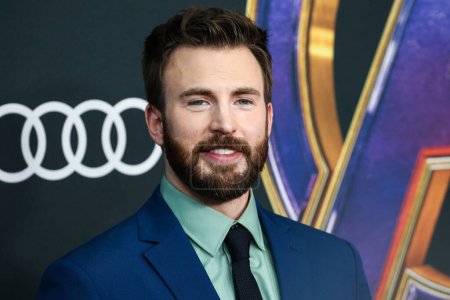 Photo for Chris Evans Named People's 2022 Sexiest Man Alive on November 7, 2022. Actor Chris Evans wearing Salvatore Ferragamo arrives at the World Premiere Of Walt Disney Studios Motion Pictures and Marvel Studios' 'Avengers: Endgame' - Royalty Free Image