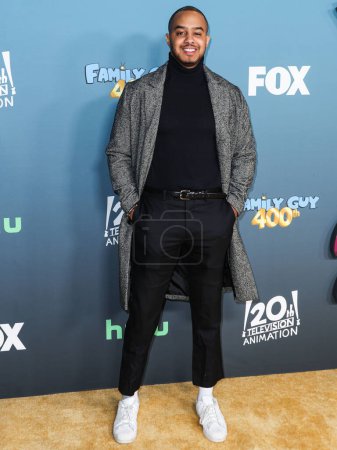 Photo for American actor, musician and internet personality Arif Zahir (Arif Zahir Lopes-Thrower, Azerrz, 4rif) arrives at FOX's 'Family Guy' 400th Episode Celebration held at the Fox Studio Lot on November 12, 2022 in Los Angeles, California, United States. - Royalty Free Image