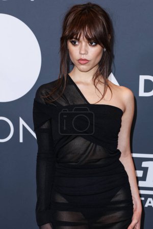 Photo for American actress Jenna Ortega arrives at the Critics Choice Associations 2nd Annual Celebration Of Latino Cinema And Television held at the Fairmont Century Plaza Hotel on November 13, 2022 in Century City, Los Angeles, California, United States. - Royalty Free Image