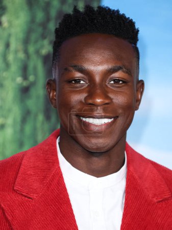 Photo for Nigerian-American actor Olly Sholotan arrives at the Los Angeles Premiere Of Netflix's 'Glass Onion: A Knives Out Mystery' held at the Academy Museum of Motion Pictures on November 14, 2022 in Los Angeles, California, United States. - Royalty Free Image