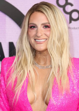 Photo for Meghan Trainor arrives at the 2022 American Music Awards (50th Annual American Music Awards) held at Microsoft Theater at L.A. Live on November 20, 2022 in Los Angeles, California, United States. - Royalty Free Image