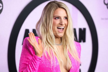 Photo for Meghan Trainor arrives at the 2022 American Music Awards (50th Annual American Music Awards) held at Microsoft Theater at L.A. Live on November 20, 2022 in Los Angeles, California, United States. - Royalty Free Image