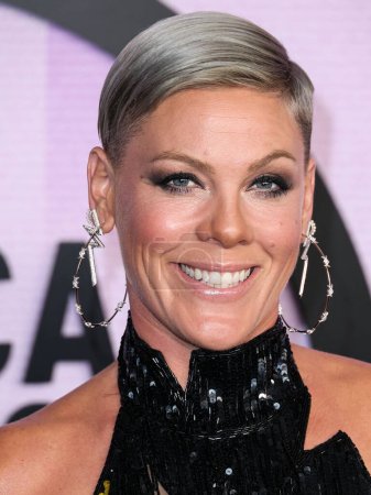 Photo for Pink (P!nk, Alecia Beth Moore Hart) wearing vintage Bob Mackie arrives at the 2022 American Music Awards (50th Annual American Music Awards) held at Microsoft Theater at L.A. Live on November 20, 2022 in Los Angeles, California, United States. - Royalty Free Image