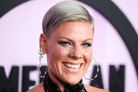Photo for Pink (P!nk, Alecia Beth Moore Hart) wearing vintage Bob Mackie arrives at the 2022 American Music Awards (50th Annual American Music Awards) held at Microsoft Theater at L.A. Live on November 20, 2022 in Los Angeles, California, United States. - Royalty Free Image