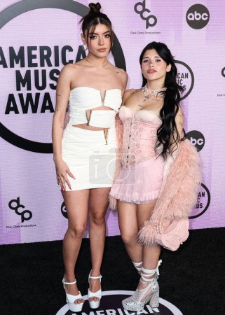 Photo for Sabrina Quesada and Nessa Barrett arrive at the 2022 American Music Awards (50th Annual American Music Awards) held at Microsoft Theater at L.A. Live on November 20, 2022 in Los Angeles, California, United States. - Royalty Free Image