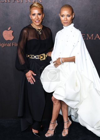 Photo for Adrienne Banfield-Norris and daughter/American actress Jada Pinkett Smith arrive at the Los Angeles Premiere Of Apple Original Films' 'Emancipation' held at Regency Village Theatre on November 30, 2022 in Westwood, Los Angeles, California - Royalty Free Image