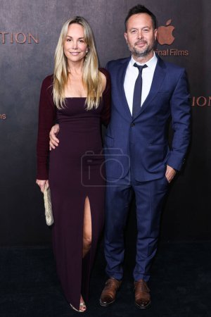 Photo for Joanna Mone and Jon Mone arrive at the Los Angeles Premiere Of Apple Original Films' 'Emancipation' held at Regency Village Theatre on November 30, 2022 in Westwood, Los Angeles, California, United States. - Royalty Free Image