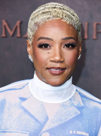 Photo for American stand-up comedian and actress Tiffany Haddish arrives at the Los Angeles Premiere Of Apple Original Films' 'Emancipation' held at Regency Village Theatre on November 30, 2022 in Westwood, Los Angeles, California, United States. - Royalty Free Image