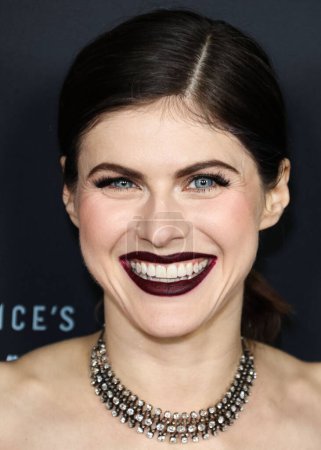 Photo for American actress Alexandra Daddario arrives at the Los Angeles Premiere Of AMC Networks' 'Anne Rice's Mayfair Witches' held at the Harmony Gold Theater on December 7, 2022 in Hollywood, Los Angeles, California, United States. - Royalty Free Image