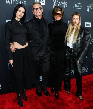 Photo for Amelia Gray Hamlin, Harry Hamlin, Lisa Rinna and Delilah Belle Hamlin arrive at the Los Angeles Premiere Of AMC Networks' 'Anne Rice's Mayfair Witches' held at the Harmony Gold Theater on December 7, 2022 in Hollywood, Los Angeles, California - Royalty Free Image