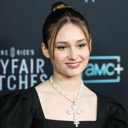 Photo for American actress Audrey Grace Marshall arrives at the Los Angeles Premiere Of AMC Networks' 'Anne Rice's Mayfair Witches' held at the Harmony Gold Theater on December 7, 2022 in Hollywood, Los Angeles, California, United States. - Royalty Free Image