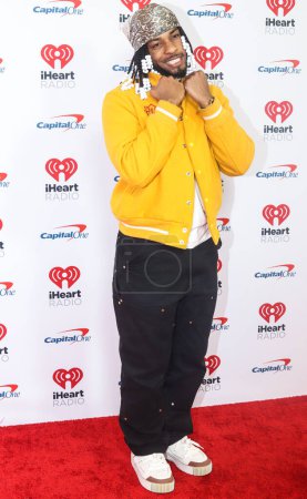 Photo for American rapper Armani White arrives at the 2022 iHeartRadio Z100 New York Jingle Ball held at Madison Square Garden on December 9, 2022 in Manhattan, New York City, New York, United States. - Royalty Free Image