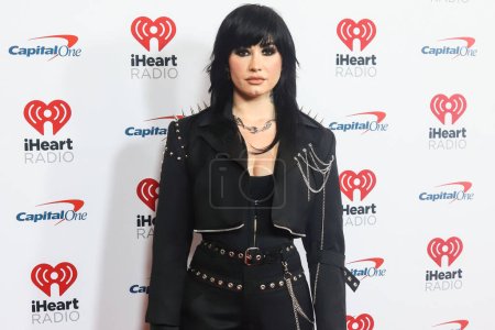 Photo for American singer, songwriter and actress Demi Lovato arrives at the 2022 iHeartRadio Z100 New York Jingle Ball held at Madison Square Garden on December 9, 2022 in Manhattan, New York City, New York, United States. - Royalty Free Image